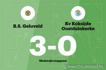 Match tussen BS Geluveld en KV Koksijde Oostduinkerke stopgezet