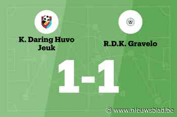 DH Jeuk en Gravelo eindigt op 1-1
