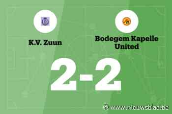 Zuun en BOKA United B delen de punten