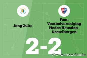 KFV Hedes B sleept gelijkspel uit de brand in de uitwedstrijd tegen Jong Zulte