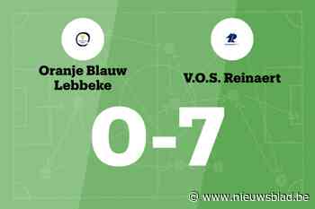 VOS Reinaert verslaat OB Lebbeke B met 0-7 en eindigt reeks zonder overwinning