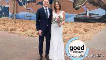 Pas getrouwd: Nicolas en Mieke in Genk