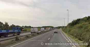 Overturned lorry leaves Cambridgeshire A-road closed
