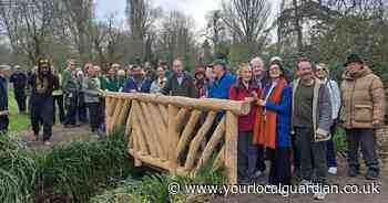 Two new rustic wooden bridges unveiled in Morden Hall Park