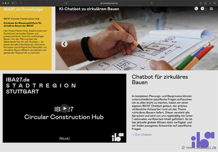 Chatten über zirkuläres Bauen - IBA’27 stellt KI-Chatbot vor