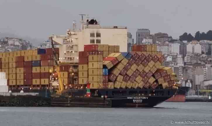 MSC Houston V verliest containers in razende storm bij Portugal