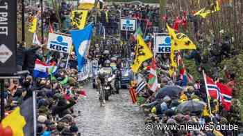 Supportersdorp in Brilschanspark tijdens Ronde van Vlaanderen