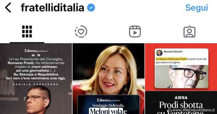 Da Prodi e Bertinotti a Ventotene: lo sfottò social senza freni dai profili ufficiali di Fratelli d’Italia
