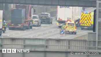 Delays on M1 motorway after crash