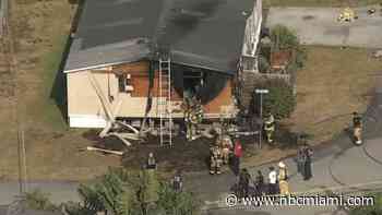 1 hospitalized after fire at Davie mobile home
