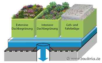 Wassermanagement auf Dachflächen mit Retentions-Gründach von ZinCo