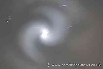 SpaceX rocket launch spiral spotted in the skies above Cambridgeshire