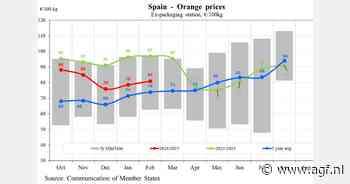 Sinaasappelprijzen -9% in Italië, stabiel in Portugal en stijgend in Spanje