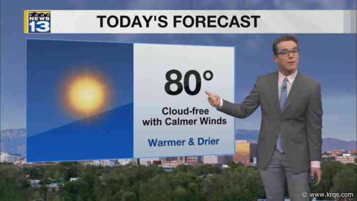 Dry, warmer, & less breezy weather around New Mexico