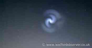 What were the strange lights spotted in the skies over Hertfordshire last night?