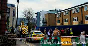 South Wimbledon road closed after man climbs pole in protest over traffic plans