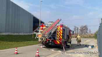 Heftrucklip doorboort container met polyesterhars in Gingelom