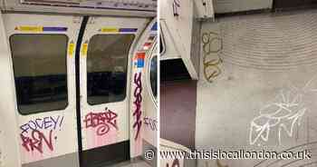 Passengers 'shocked' by 'widespread' graffiti on one Tube line's ageing trains