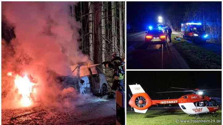 „Ohne sie wäre er im Auto verbrannt“: Ersthelfer retten einem Traunsteiner das Leben