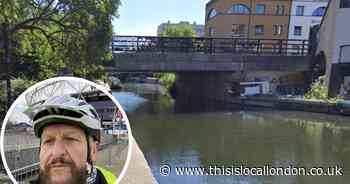 Cyclist, 75, barged into canal by runner who was 'like something out of Gladiators'