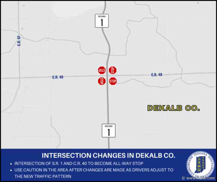 SR 1 intersection in DeKalb County to become all-way stop