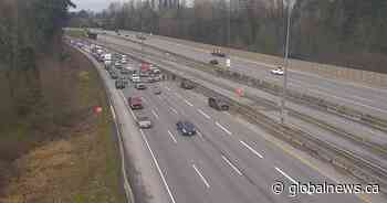Crashes along Highway 1 cleared through Burnaby