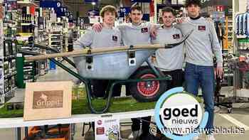 Vier Limburgse studenten maken werken met de kruiwagen comfortabeler