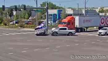 WATCH:  Sheriff’s deputy vehicle hit by truck while responding to call in Florida
