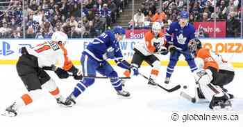 Leafs’ second line stars in 7-2 win over Flyers