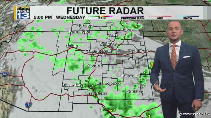 Rain and thunderstorms possible in parts of New Mexico Wednesday and Thursday
