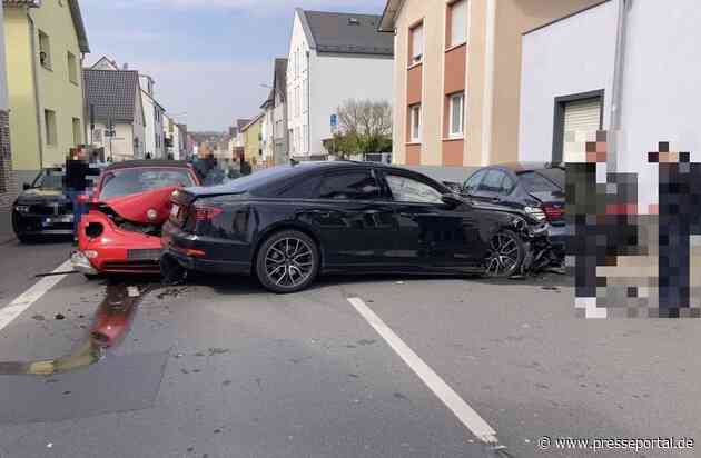 POL-OF: Fünf beschädigte Autos und hoher Schaden bei Verkehrsunfall