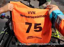 Tijdens verkeersexamen in Utrecht test VVN speciale fiets-airbag voor kinderen