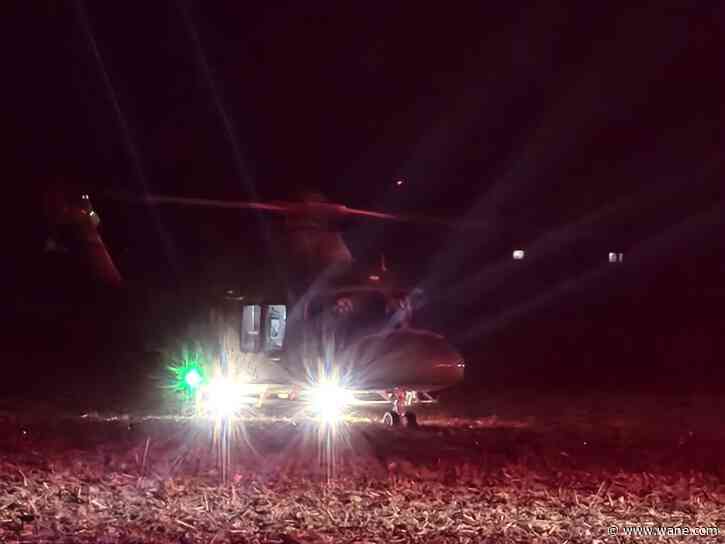 Medical helicopter called to crash in rural southeast Allen County