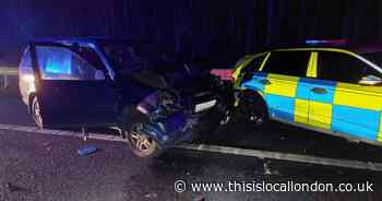 Ilford driver fell asleep at the wheel and crashed into back of police car