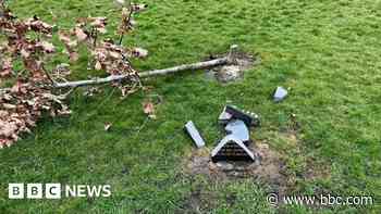 Outrage as Covid memorial smashed up by vandals