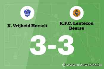 Herselt B sleept gelijkspel uit de brand in de thuiswedstrijd tegen Lentezon