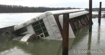 The McBarge, a former floating McDonald’s, is sinking into the Fraser River