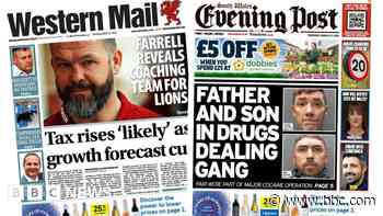 Father and son drug gang and 'likely' tax rise
