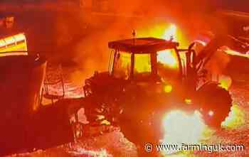 Appeal made after CCTV catches moment man sets tractor on fire