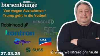 wO Börsenlounge : Pfizer | Hensoldt | SMA - Robinhood startet KI-Offensive!