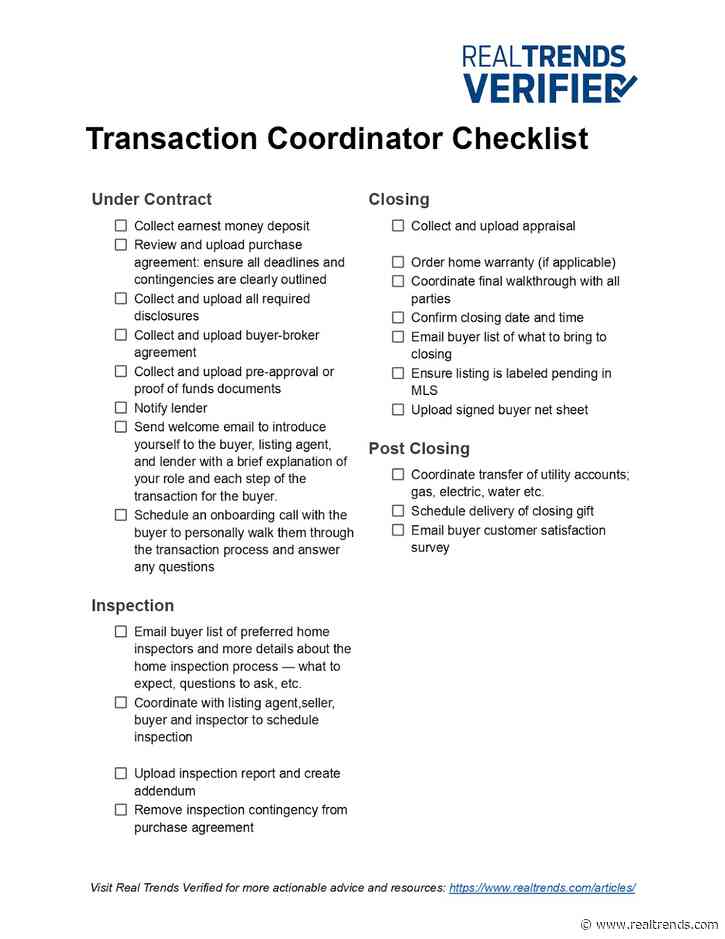 The ultimate real estate transaction coordinator checklist for 2025