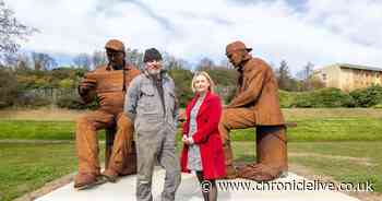 Two Ray Lonsdale sculptures celebrating Sunderland's industrial past unveiled on banks of River Wear