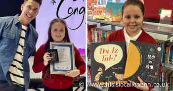 Award-winning comedian honours girl who helps fellow pupils with reading