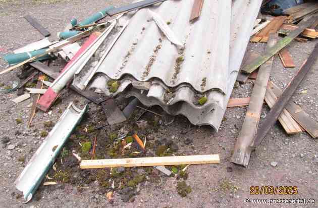 POL-LDK: + Erneut Dämmmaterial und Asbestplatten im Wald entsorgt (jetzt mit Bildern!)+