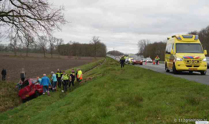 Ernstig ongeval A28 bij Ubbena, 1 gewonde(update)