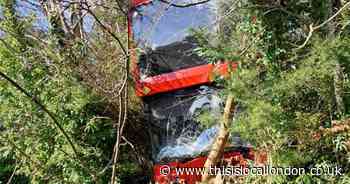 Two people taken to hospital after horror bus crash in Biggin Hill