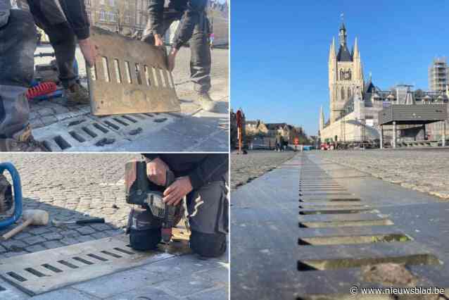 Bronzen deksels vast geboord in markt na dolle achtervolging op dieven, stad laat ook nieuwe maken na eerdere diefstal: “Brons oogt mooier dan gietijzer”