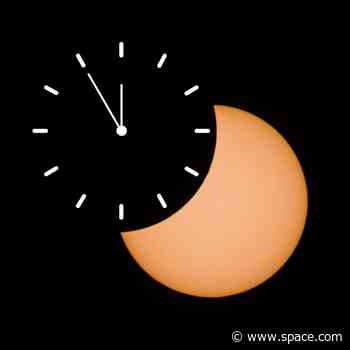 What time is the partial solar eclipse this weekend?