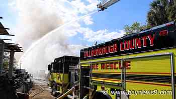 Supply yard fire closes part of U.S. Highway 41 in Hillsborough County