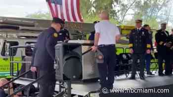 Miami-Dade firefighter arrested after allegedly pushing 70-year-old man to the ground